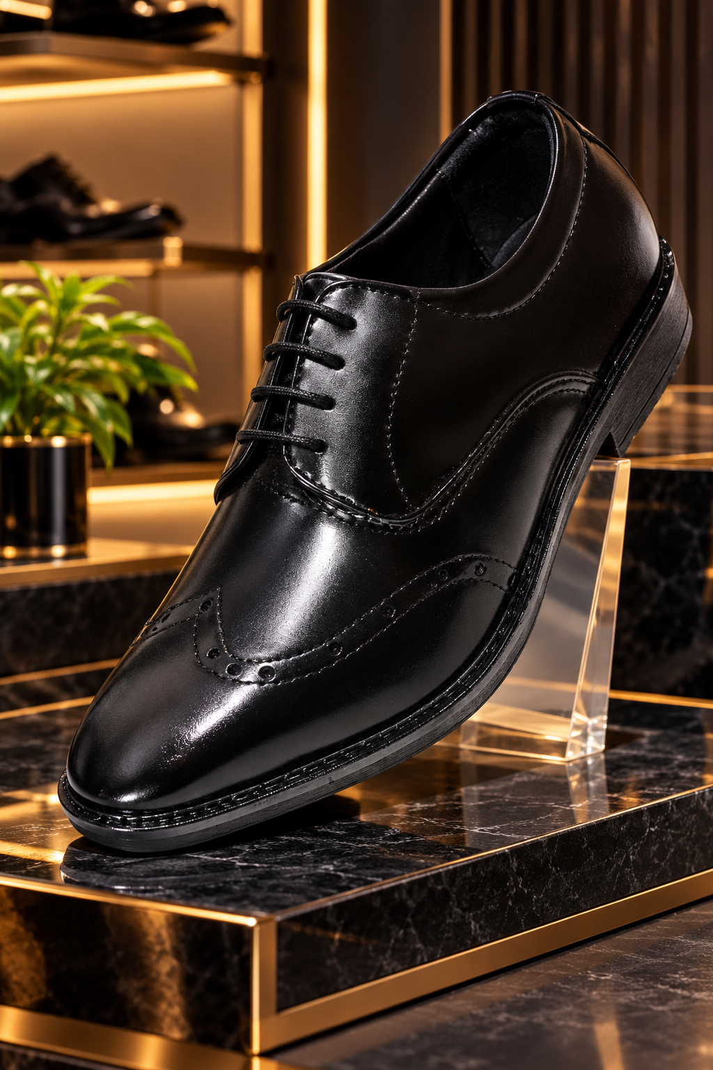 Men’s Oxford Vintage Design Formal Shoes – Classic Brogue Cap Toe Lace-Up Style