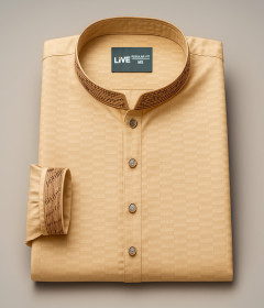 Embroidery Panjabi Beige