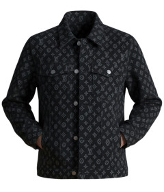 Louis Vuitton Supercopy Jacquard Denim Jacket – Black