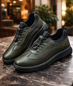 Men's Slip-On Walking Sneakers with Elastic Lace Lock, Lightweight Casual Comfort Sneakers