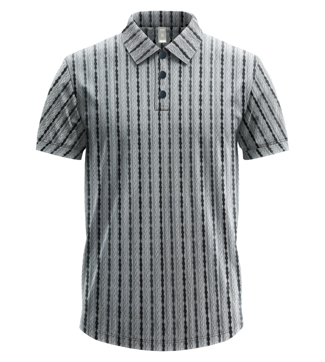 Men’s Luxe Textured Polo Shirt,Short-Sleeve Smart-Casual Designer