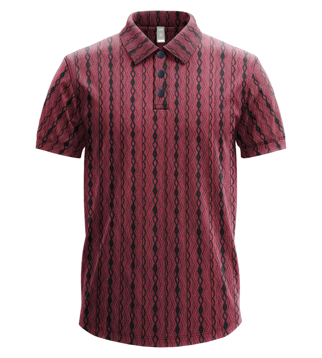 Men’s Luxe Textured Polo Shirt,Short-Sleeve Smart-Casual Designer