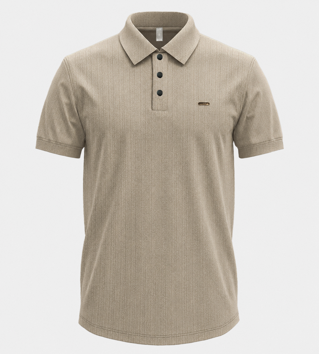 Men’s Luxe Textured Polo Shirt,Short-Sleeve Smart-Casual Designer