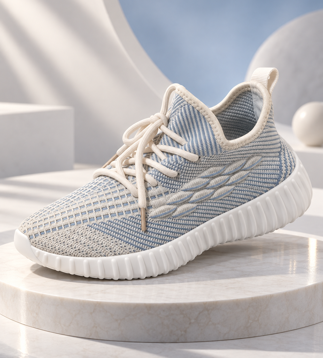Modern Fashion Casual Sneakers with Woven Mesh Texture and Comfortable-Look Low-Top Design