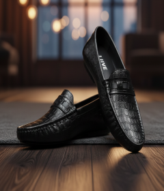 Black Party Loafer Shoes