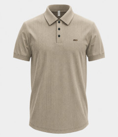 Men’s Luxe Textured Polo Shirt,Short-Sleeve Smart-Casual Designer