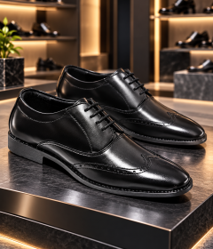 Men’s Oxford Vintage Design Formal Shoes – Classic Brogue Cap Toe Lace-Up Style