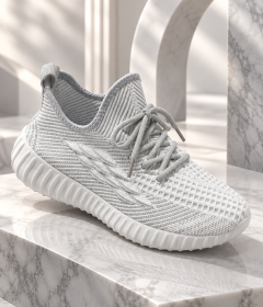 Modern Fashion Casual Sneakers with Woven Mesh Texture and Comfortable-Look Low-Top Design