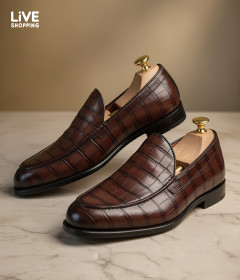 Crocodile Embossed Tercel Loafer