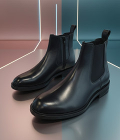 Italian Black Chelsea Boot