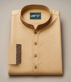 Embroidery Panjabi Beige