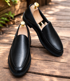 Men’s Elegant Moc Toe Slip-On Shoes