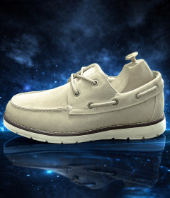 Men’s Fashion Deck Shoes Soft Comfortable Moc Toe Shoes